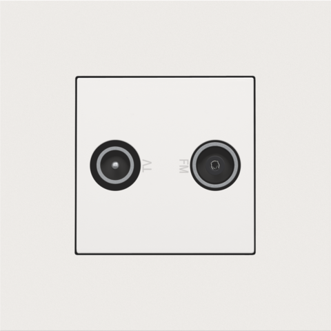 AFWERKINGSSET 2 ENKELVOUDIGE COAXAANSLUITINGEN VOOR TV/FM