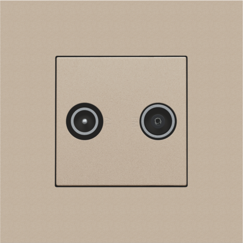 AFWERKINGSSET 2 ENKELVOUDIGE COAXAANSLUITINGEN VOOR TV/FM