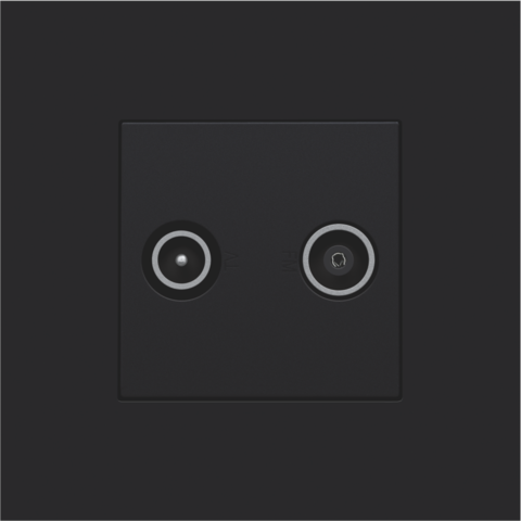 [NIK-161-69702] AFWERKINGSSET 2 ENKELVOUDIGE COAXAANSLUITINGEN VOOR TV/FM