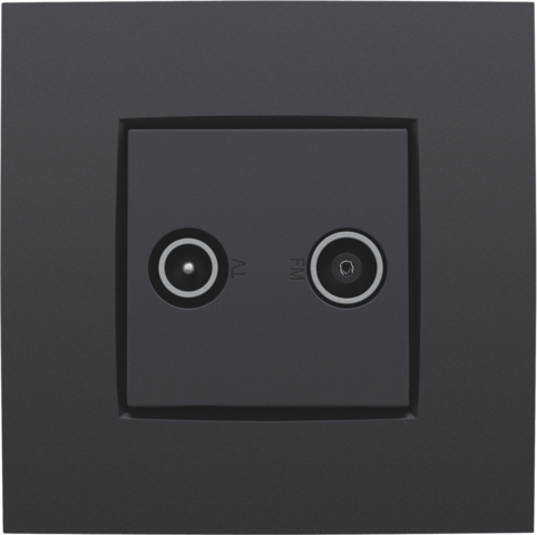 AFWERKINGSSET 2 ENKELVOUDIGE COAXAANSLUITINGEN VOOR TV/FM