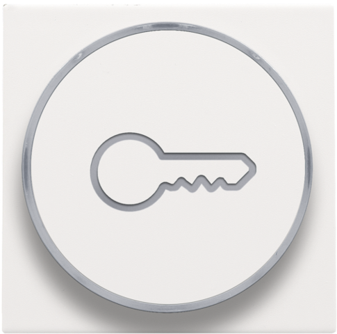 [NIK-154-64009] AFWERKINGSSET MET SLEUTELSYMBOOL VOOR DRUKKNOP 6A, E10-LAMPVOET