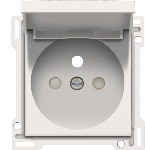 [NIK-154-66603] AFWERKINGSSET STOPCONTACT MET KLAPDEKSEL, PENAARDE, 28,5MM