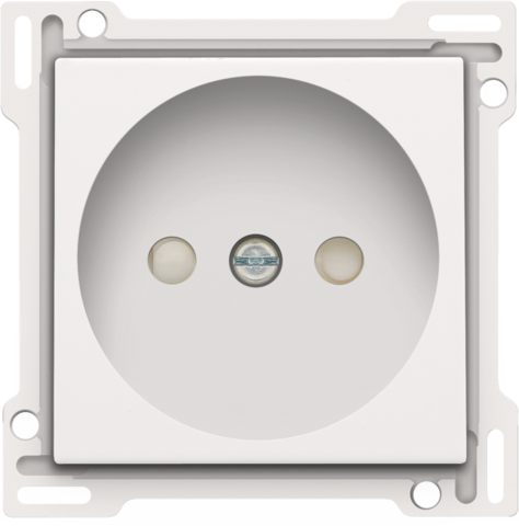 [NIK-101-66501] AFWERKINGSSET STOPCONTACT ZONDER AARDING, 21MM