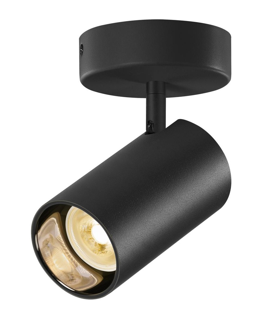 ASTO TUBE, spot, cilindrisch, max. 1x10W, zwart