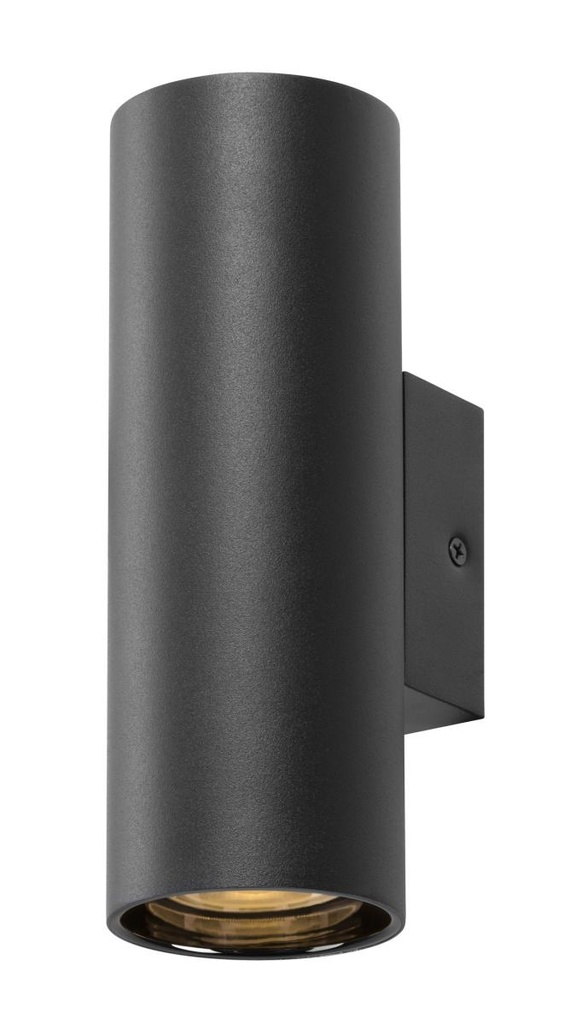 ASTO TUBE, wandopbouwarmatuur, cilindrisch, max. 2x10 W, zwart