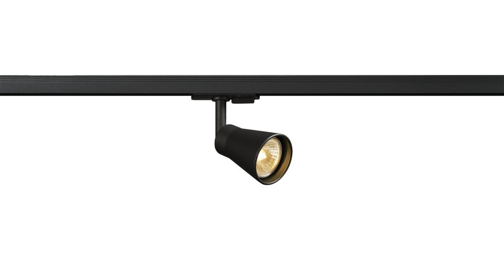 [SLV-144200] AVO, spot voor 1-fase 230V stroomrail, QPAR51, zwart, max. 50W