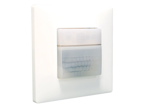 Aanwezigheidsmelder WIT wandmontage 170° 2 kan. 17m IP20 450W LED