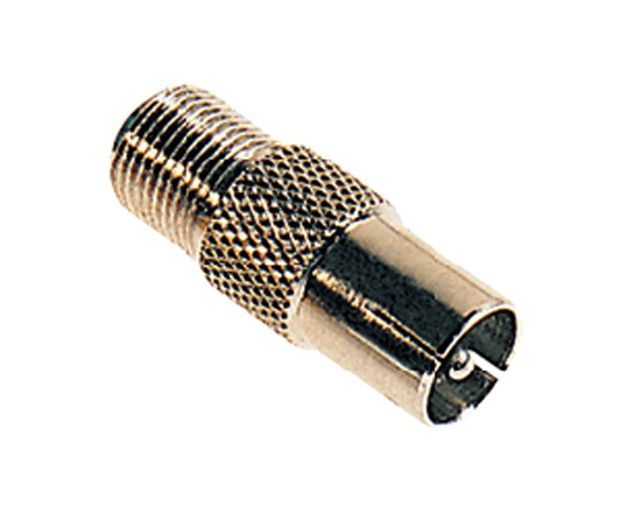 Adapter - Coax 9,5mm mannelijk naar F vrouwelijk