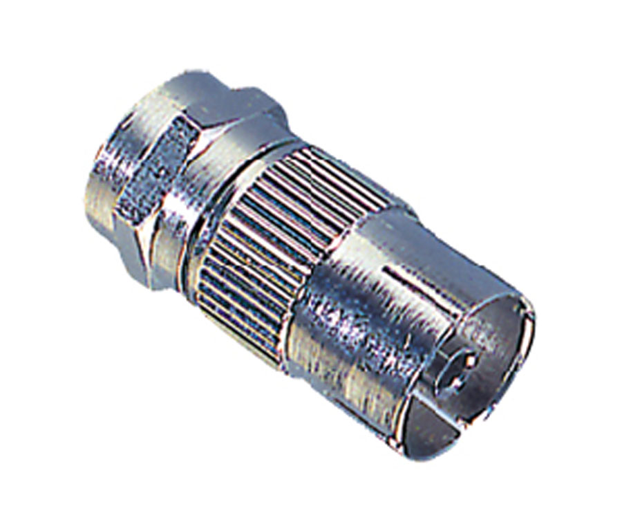 Adapter F mannelijk naar 9,5mm coax vrouwelijk