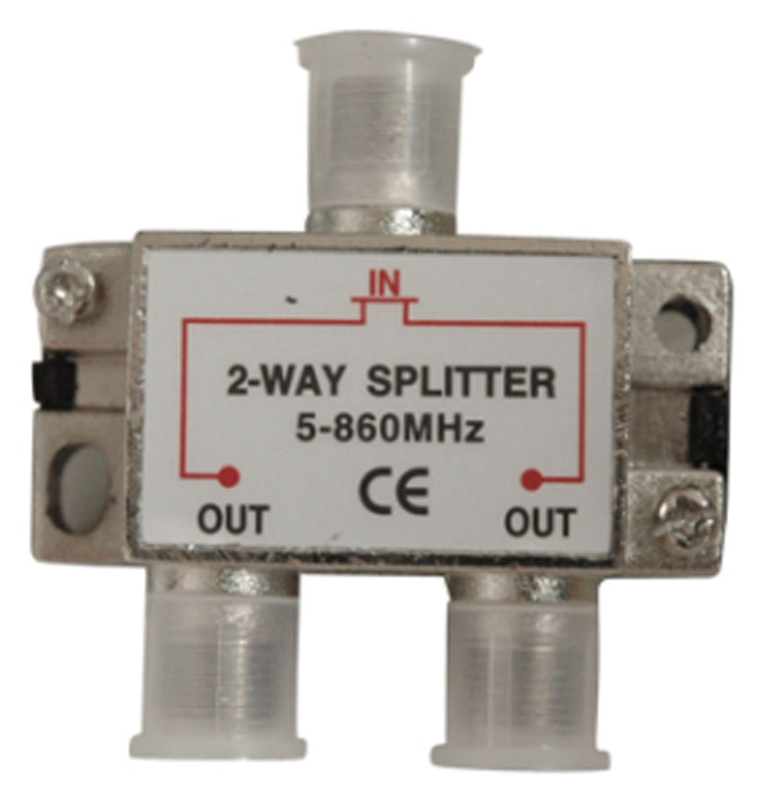 [ELI-37285] Antenne 2-weg splitter - F Connectoren - 1 IN / 2 UIT