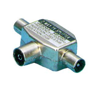 [ELI-99256] Antenne Splitter - 1x Coax vrouwelijk (I N) - 2x Coax mannelijk (UIT) 9,5mm