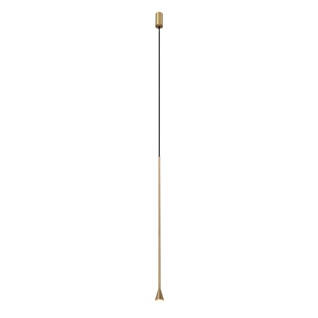 [TRZ-HVCC 3013] Austere-Solitaire RL BRASS + BLACK cable 1000mm / Driver excl. / Concrete ceiling