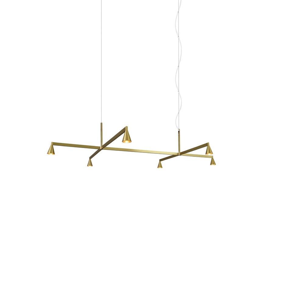 Austere-Suspension 1+ SU RS16 BRASS / Center: L.500 End: L.250 Side: L.250 / WHITE powercord & SILVE
