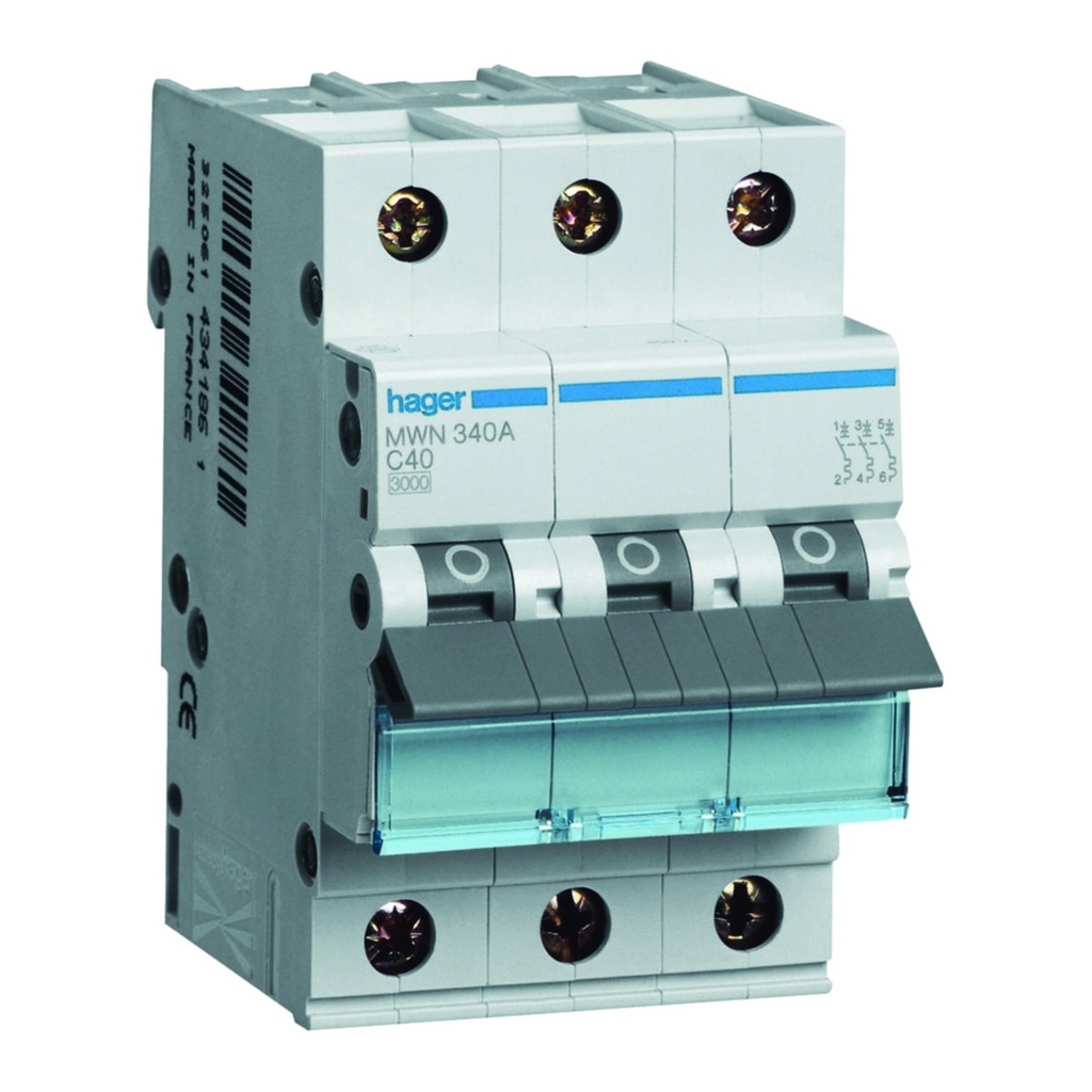 [HAG-MWN340A] Automaat 3kA - C - 3P - 40A - 3M.