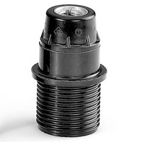 [HUP-701RS] BAKELIET FITTING ZWART E14