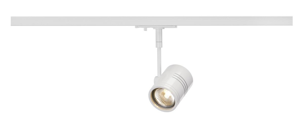 [SLV-143441] BIMA 1, spot voor 1-fase 230V stroomrail, eenvlammig, QPAR51, matwit, max. 50W, incl. 1-fase adapter