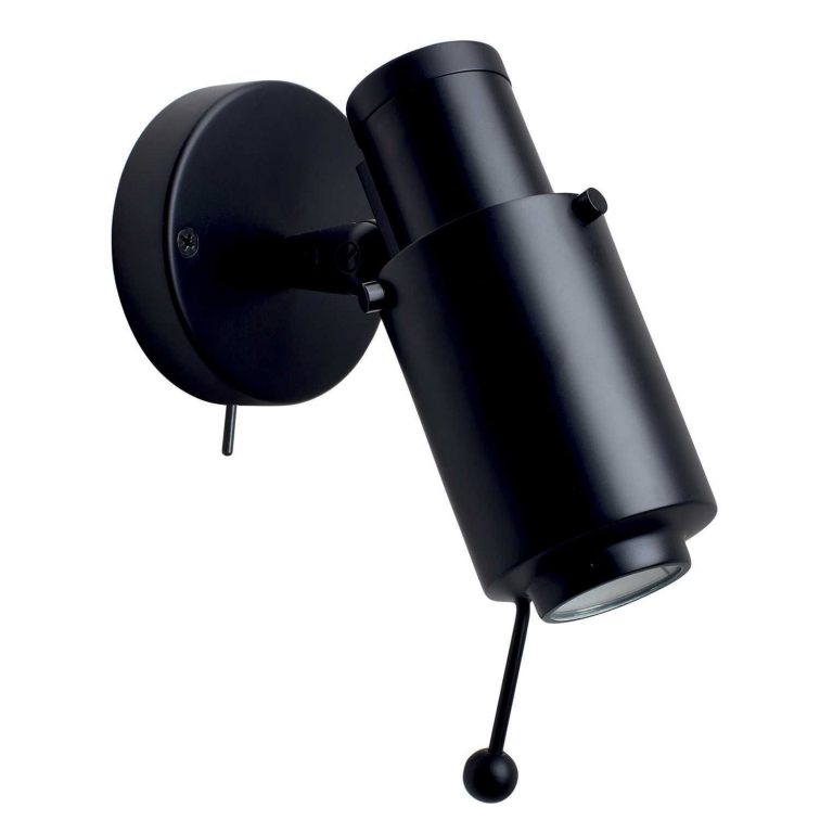 BINYSPOT SW-LED-BL-BL - Complete BINYSPOT, black LED base + black tube with stick, switch