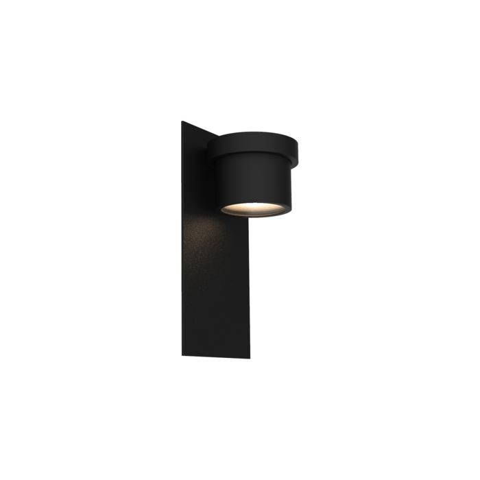 BISTRO opbouw huisnummerwandlicht - down - inox frontplaat zwart textuur ano