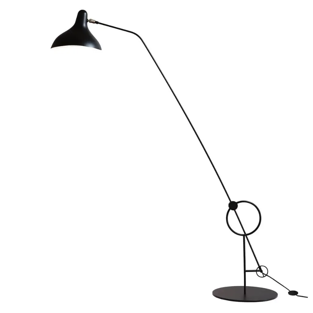 [DCW-3700677657077] BS8 L BL - Complete black floor lamp, base+body