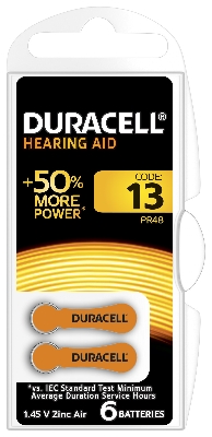 [BAT-DA13BL] Batterij Hearing Aid EasyTab - 1,45V Zinc Air - 13 / DA13 / PR48