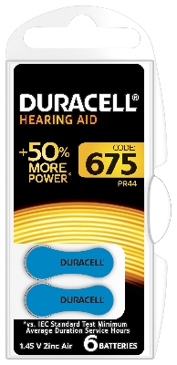 [BAT-DA675] Batterij Specialty Hearing Aid EasyTab - 1,45V Zinc Air - maat 675