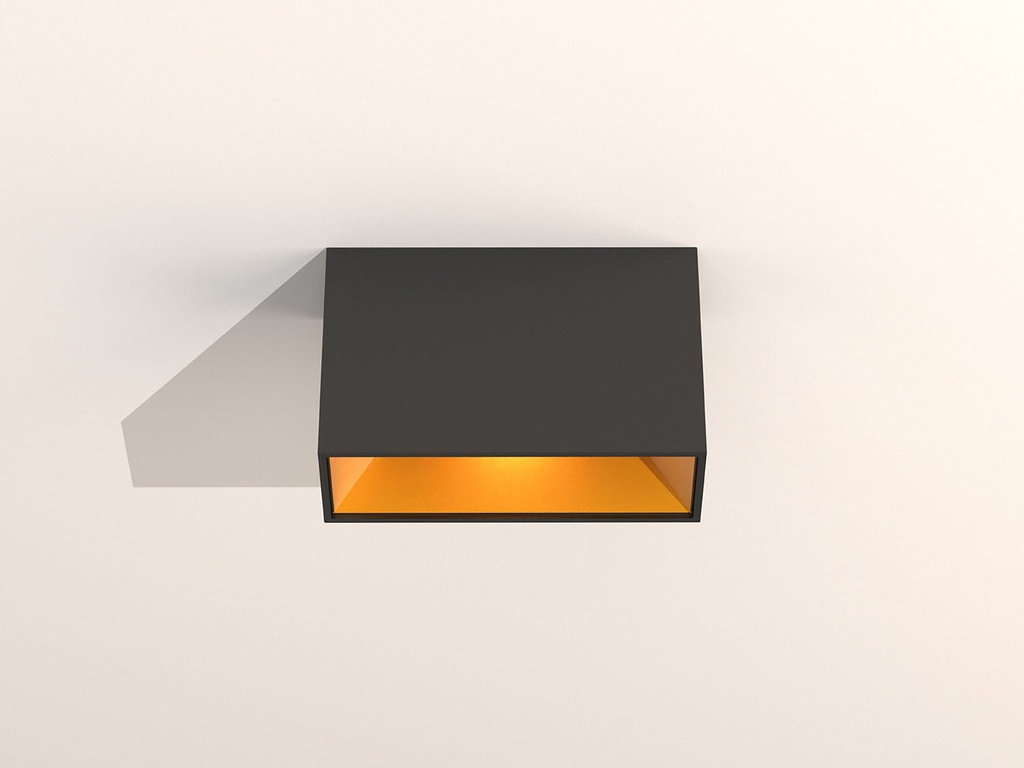 Boa Ceiling Mounted 230V 2700K Mains Dimmable Black + Gold