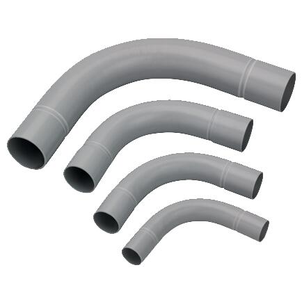 [HLI-134842] Bochten, slagvast Ø 32 mm - donkergrijs RAL 7037 met insteekmof aan beide zijden