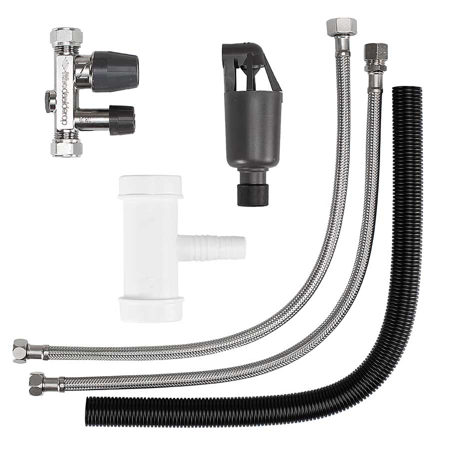 Boiler aansluitset met flexibel Close-In/Close-Up