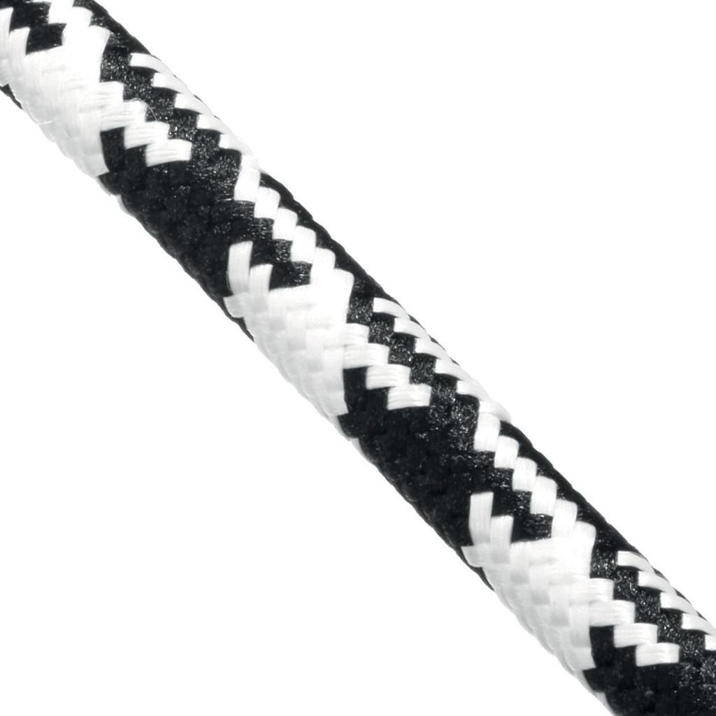 CABLE kabel - textielkabel 3x0,75 /m black/white pattern