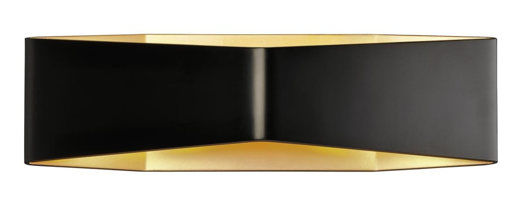 [SLV-151740] CARISO WL-4, wandarmatuur, LED, 2700K, zwart/goud, 2x9W