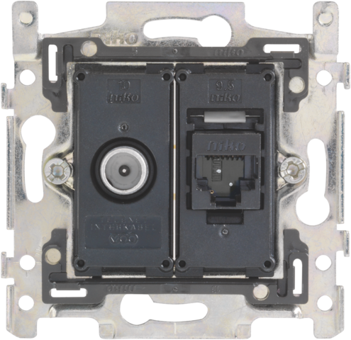 [NIK-170-65358] COAX + RJ45-AANSLUITING UTP CAT. 6A, 60X71, KLAUW