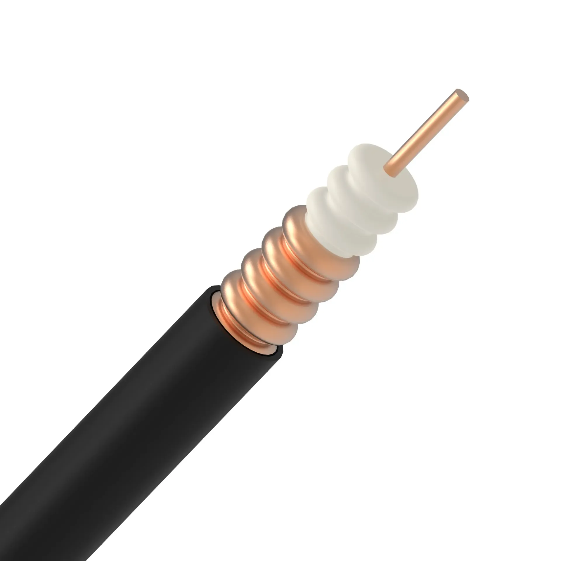 COAX Aftakkabel zwart 14 mm / meter