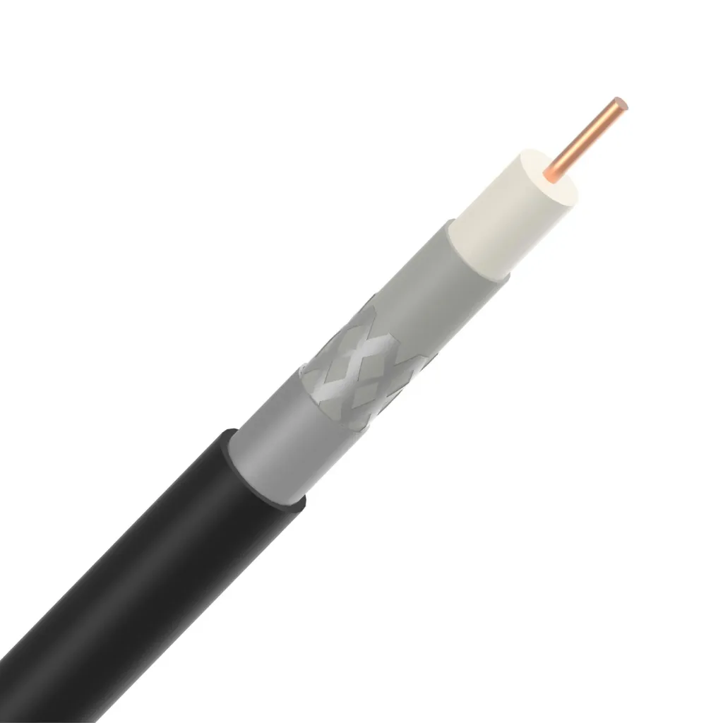 [PE6 - Stuk] COAX Aftakkabel zwart 6 mm / meter