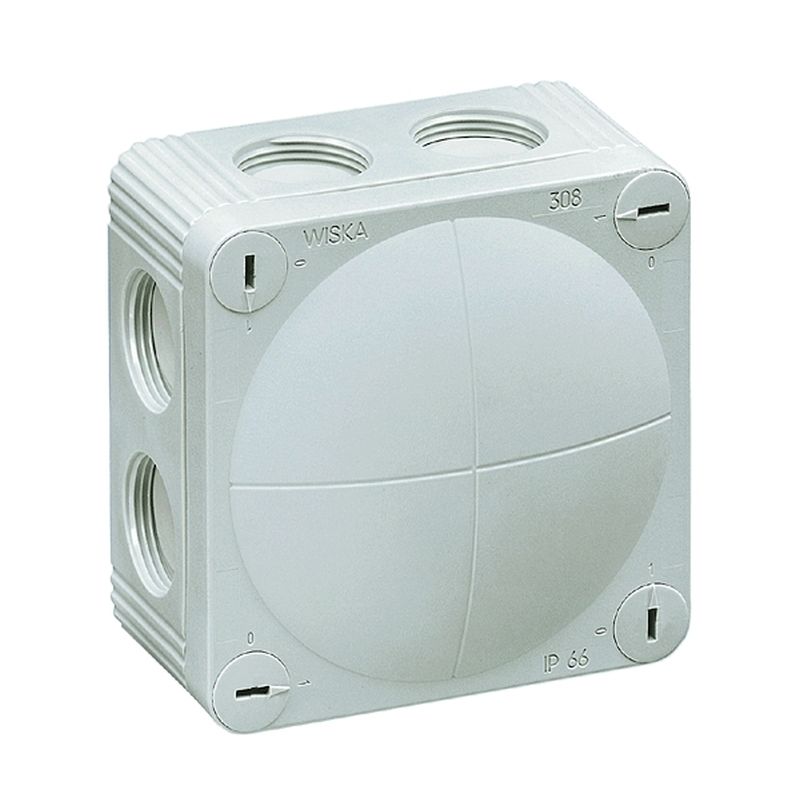 [VDE-10060401] COMBI 308/5 LG - Aansluitdoos 4mm², met kleminzetstuk (RAL 7035)