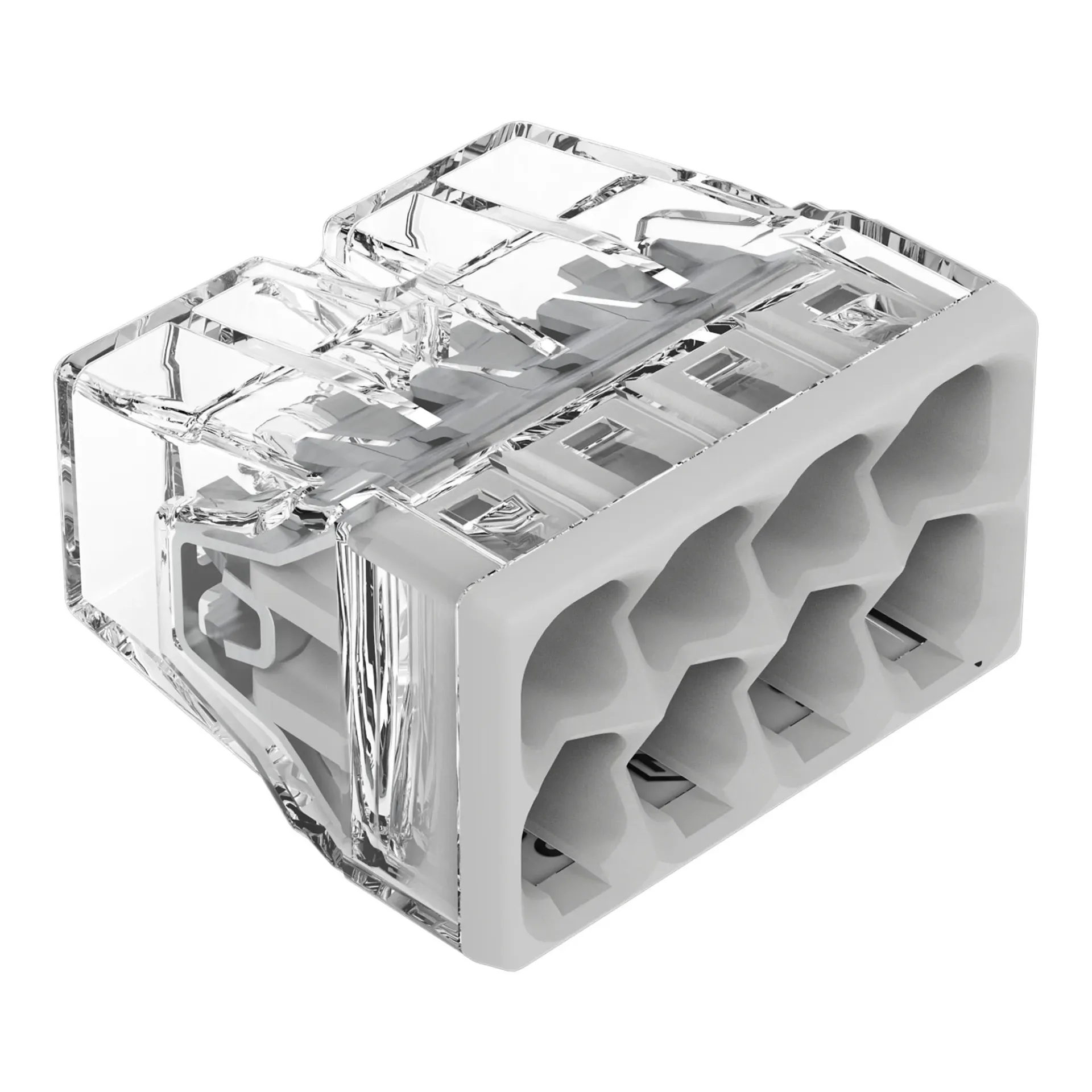 COMPACT-lasklem voor massieve geleiders, transparant