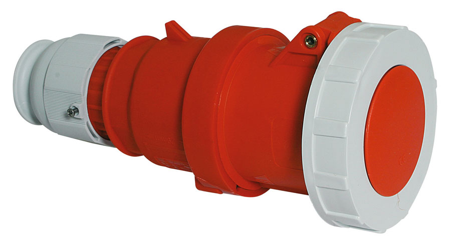 [DEM-3124] Cee koppelstekker 63A 3P+N+A 400V IP67 schroefaansluiting+multigrip