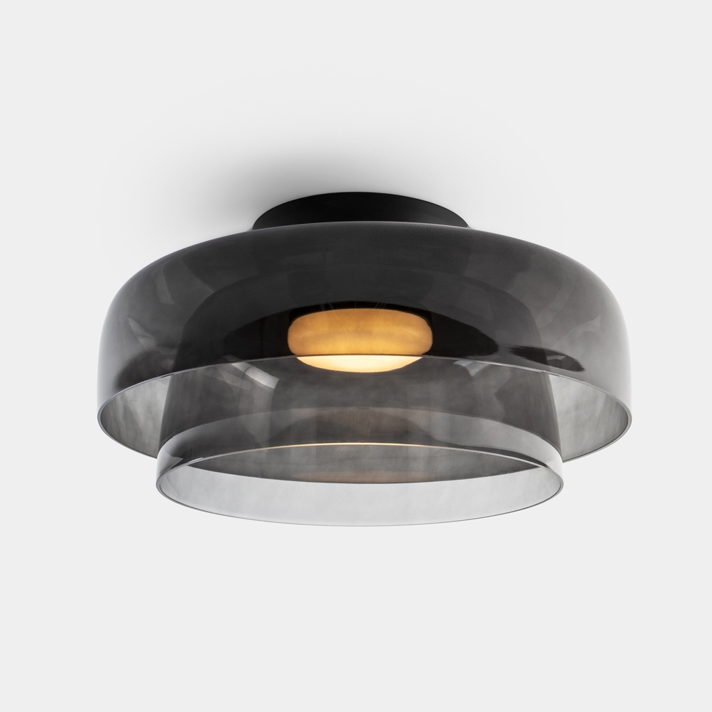 Ceiling fixture Levels Ceiling 2 Bodies Ø420mm + Ø320mm LED 28W SW 2700-3000-4000K PHASE CUT Black 2