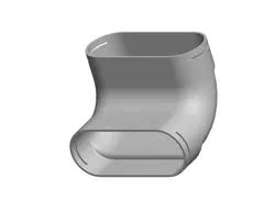 ComfoTube flat 51 - Bocht V verticale afbuiging 90°