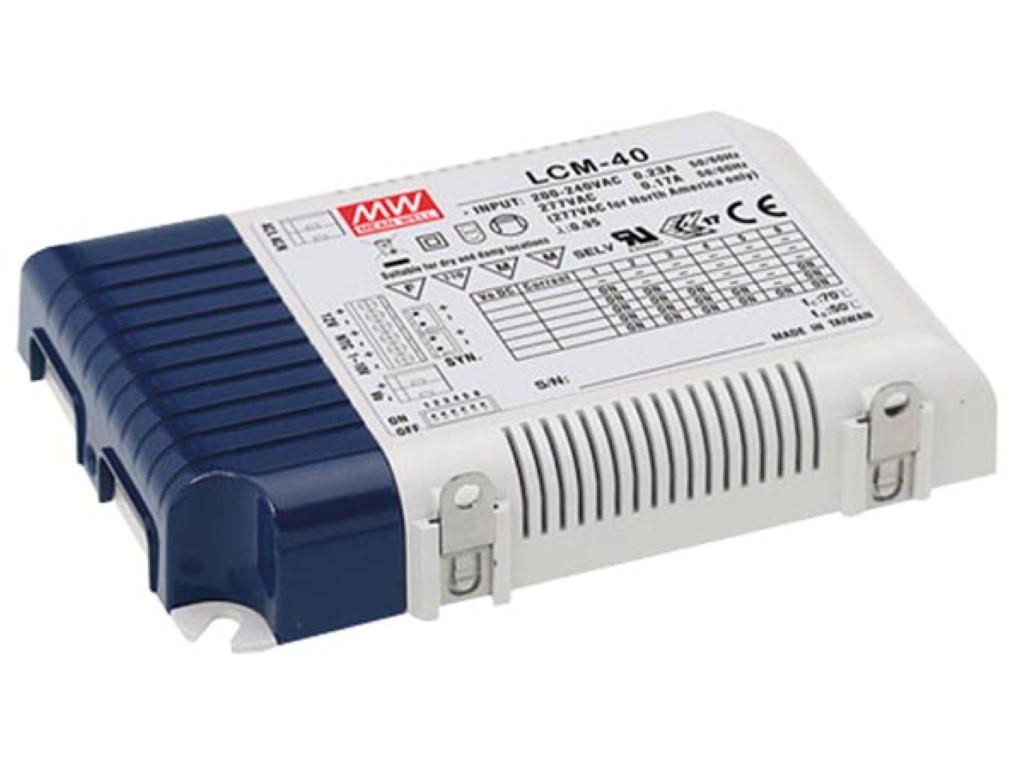 [LUM-LCM-40] Constant current - AC/DC - IP20 - 40W - with built-in 3 in 1 dimming function - 0-10VDC, PWM signal, or resistance