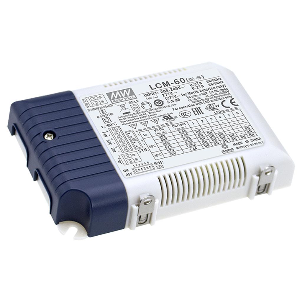 [LUM-LCM-60BLE] Constant current - AC/DC - IP20 - 60W - with built-in Casambi Bluetooth and push dimming function