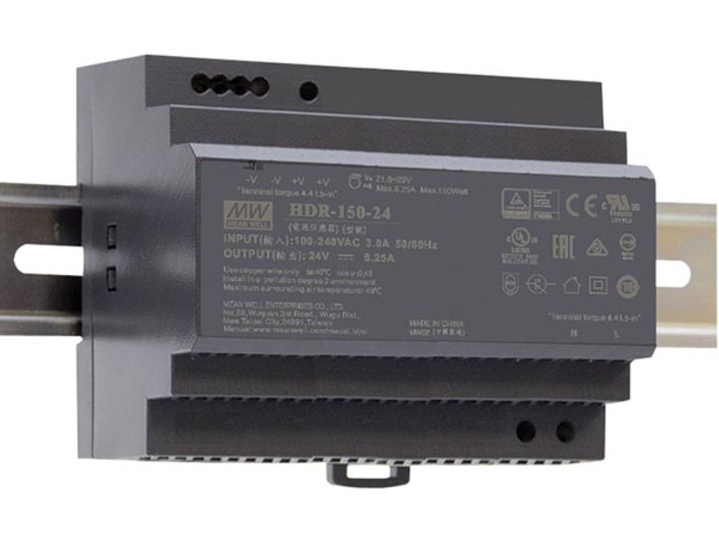 [LUM-HDR-150-24] Constant voltage - AC/DC - 24V - 150W - No IP assigned