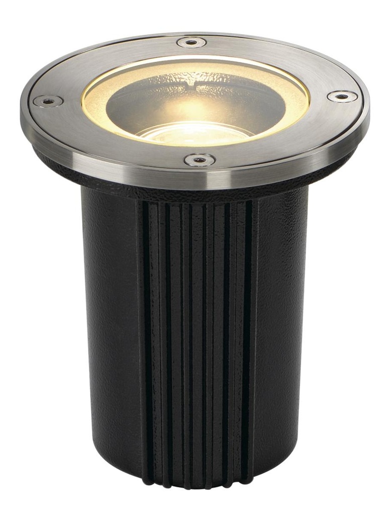 [SLV-228430] DASAR EXACT 116, outdoor grondinbouwspot, QPAR51, IP67, rond, roestvrij staal 316, max. 35W