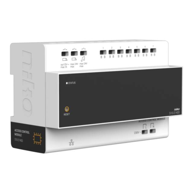 [NIK-510-21400] DIN-RAIL CONTROLLER 2-DRAADS VIDEOBUITENPOST, MET VOEDING