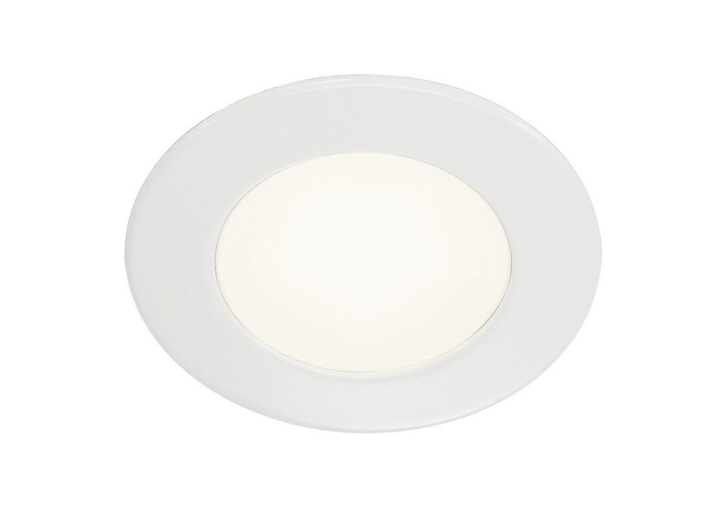 DL 126, inbouwarmatuur, LED SMD, 3000K, rond, wit, max. 3W, incl. bladveren