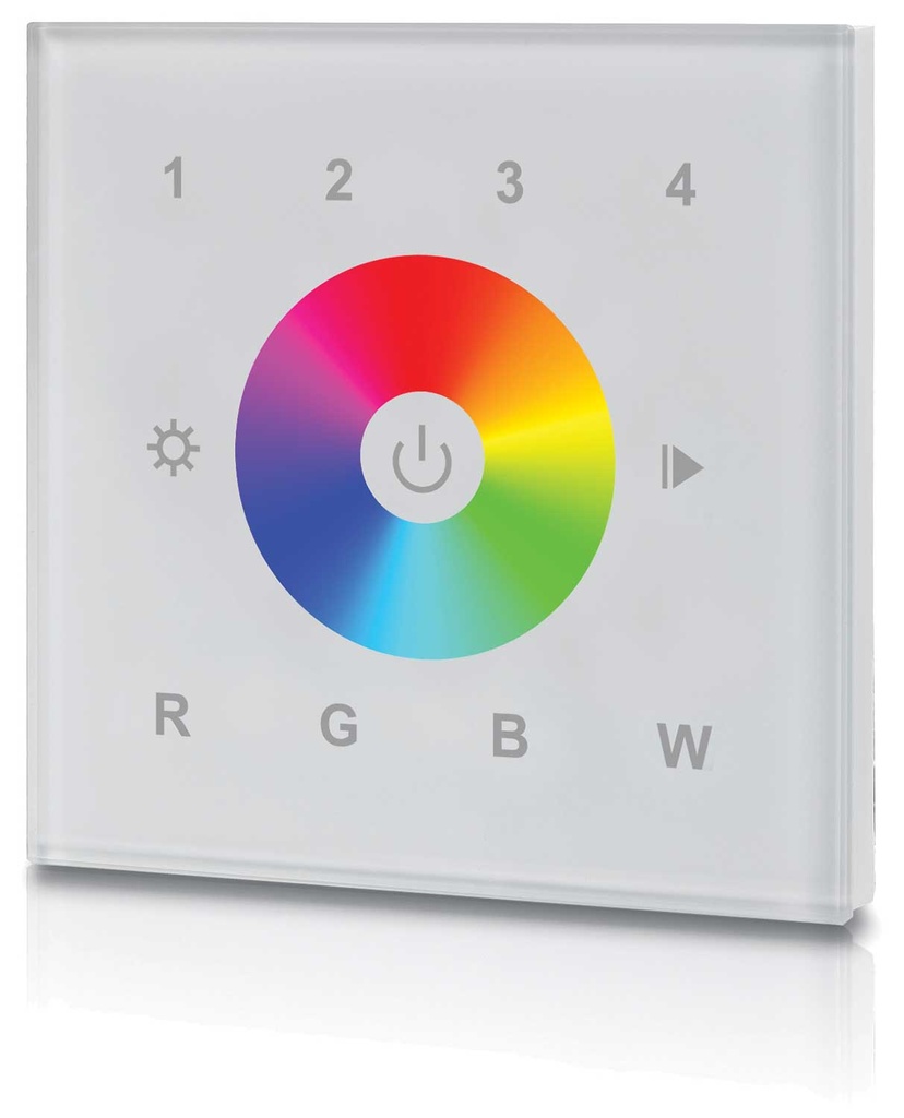 [UNI-DMX1RGBW] DMX Zender Wandpaneel 4 zones