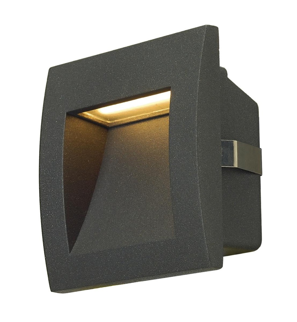 DOWNUNDER OUT LED S, outdoor wandinbouwarmatuur, LED, 3000K, antraciet