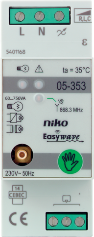 DRAADLOZE DIMMER VOOR DIN-RAILMONTAGE