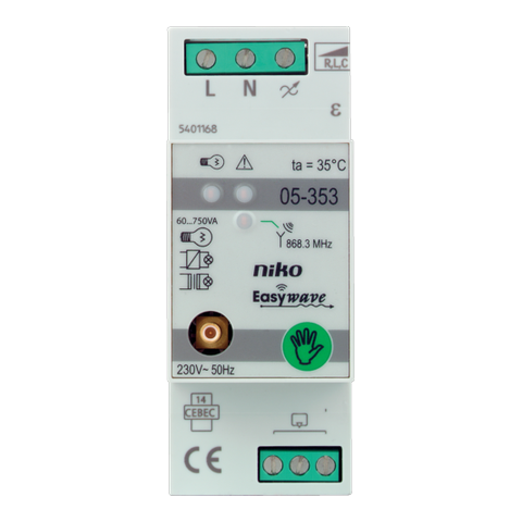 [NIK-05-353] DRAADLOZE DIMMER VOOR DIN-RAILMONTAGE