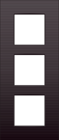 DRIEVOUDIGE AFDEKPLAAT MET 60MM CENTERAFSTAND, VERTICAAL