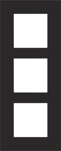 DRIEVOUDIGE AFDEKPLAAT MET 60MM CENTERAFSTAND, VERTICAAL